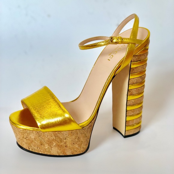 Gucci Shoes - ❌SOLD❌Authentic Gucci metallic Platform Sandals